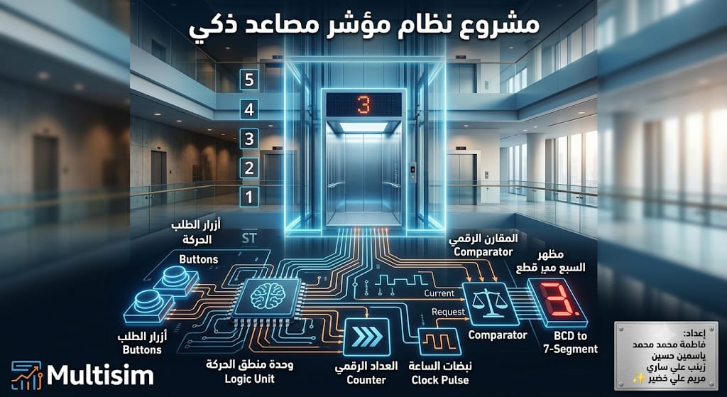 نظام مؤشر مصاعد ذكي   Smart Elevator Indicator System